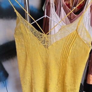 Zadig & Voltaire Vibrant Yellow Slip..M..reg $478..SILK..NWT